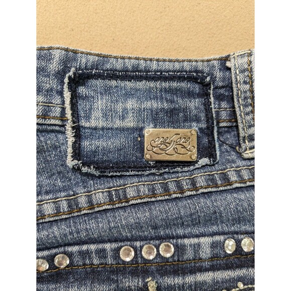 One 5 One BootCut Jeans Women's 16 Med Wash Jeweled Accents PLEASE READ, SEE PIC - Picture 14 of 14